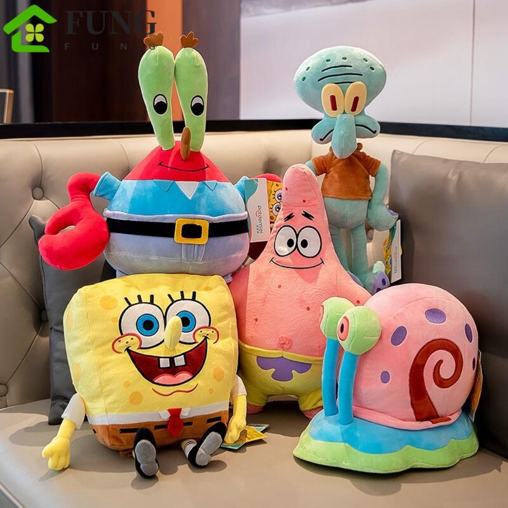 FUNG Phim Hoạt Hình Sang Trọng Búp Bê, Mr.Krabs Gary The Ốc Anime Sang Trọng Đồ Chơi, Kawaii Nhồi Bông Mềm Patrick Star Squidward Đồ Chơi Sang Trọng Trẻ Em