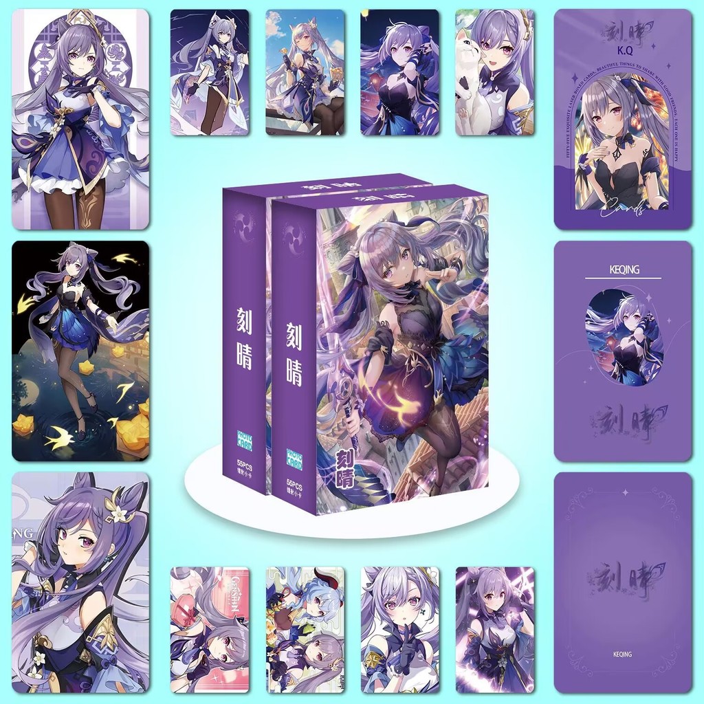 Bộ 50-55 Trò Chơi Di Động GENSHIN NAHIDA Laser Holographic Lomo Cards Furina Wanderer Photocards Keq