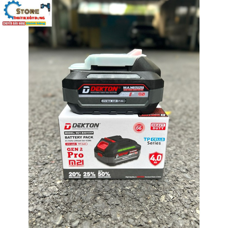 Pin 21V Dekton chân phổ thông M21 B4015TP/ chính hãng sto.re máy rẻ