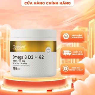  OstroVit  3in1  Dầu Cá Omega 3 + Vitamin D3 + K2  90 Viên  - Omega-3 Tinh Khiết Từ Dầu Cá Vitamin D3 Và Vitamin K2 