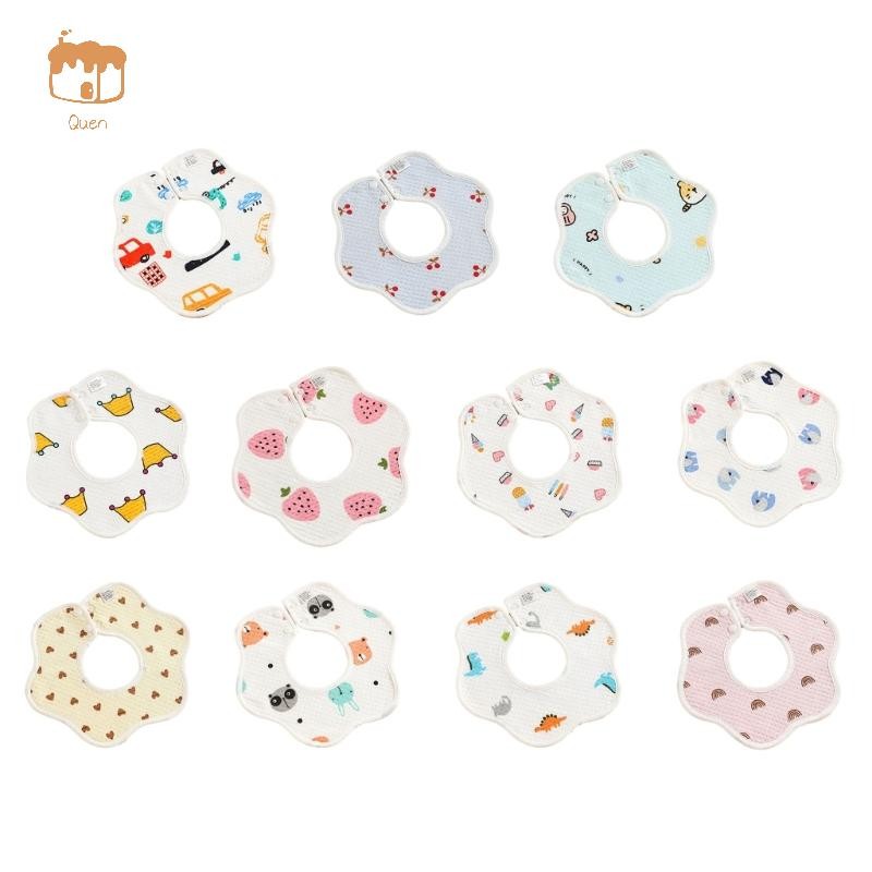Baby Petal Bibs Cotton Soft & Absorbent Baby Bibs for Boys & Girls Teething