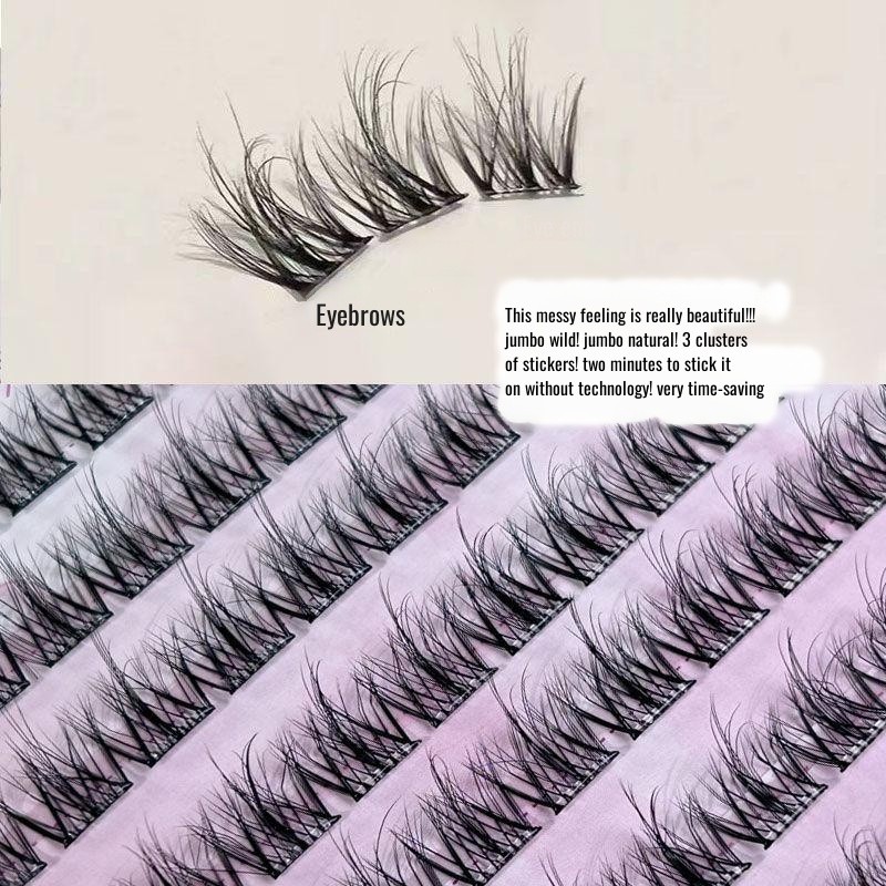 【KHUYẾN MẠI HOT】5D Baby Bend Levels Lông mi giả nhung chồn không keo, lộn xộn, lười biếng, tóc tự nh