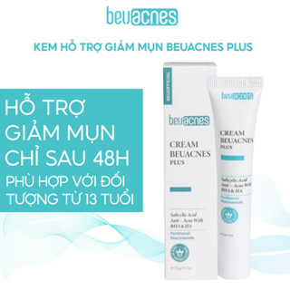 [COD] Kem giảm mụn nhanh 24h BEUACNES PLUS mụn trứng cá, chiết xuất rau má, hỗ trợ mờ thâm mụn 15g