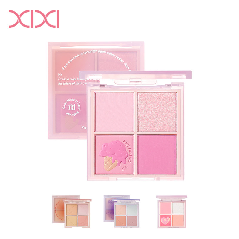 xixi Bảng Phấn Má Hồng 4 Màu : Lâu Trôi, Mịn, Không Bong Bóng, Bột Mịn Lấp Lánh, Đa Chức NăngD511
