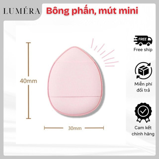  Bông mút tán kem nền Bông phấn trang điểm mini hình ngón tay cỡ nhỏ tiện lợi có thể dùng ướt hoặc khô 