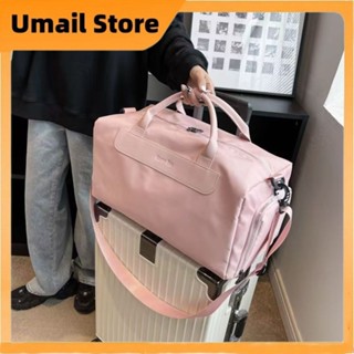 👍Mibrg Bag vải chống thấm dày đẹp có dây đeo chéo ngăn đựng giày riêng Túi du lịch gym yoga