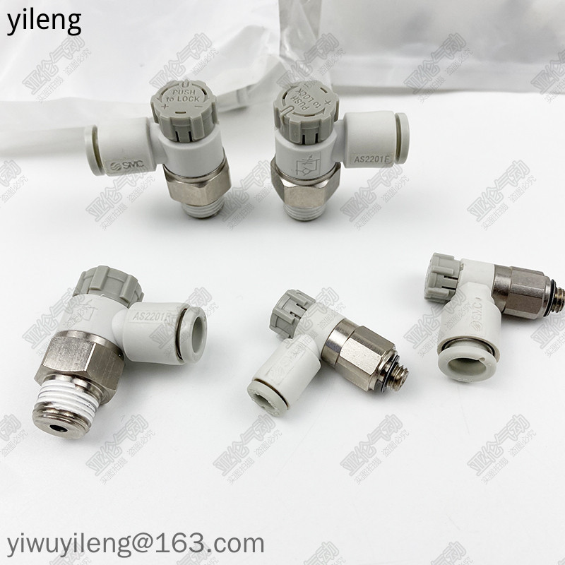 Van tiết lưu điều chỉnh tốc độ Smc AS1201F / 2201F / 3201F-M5 / 01 / 02-04A / 06A / 08SA Khớp không 