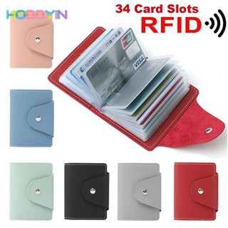 34 Khe Cắm Thẻ Mỏng Màu Kẹo Nam Nữ Thẻ Tín Dụng