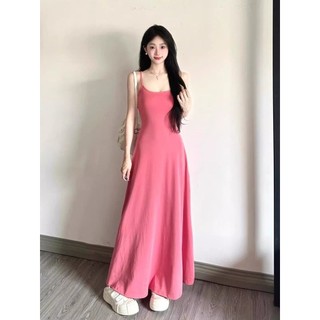Váy Liền Hai Dây Thắt Eo Cổ Điển Kiểu Pháp Váy Mùa Hè Nữ HOT GIRL Ôm Mông Váy Dài Chữ A Váy Khí Chất Trong Sáng
