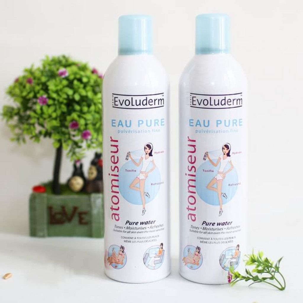 Xịt Khoáng Cấp Ẩm, Làm Dịu Da Evoluderm Atomiseur Eau Pure Water Pháp 150ml & 400ml