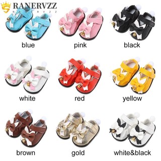 Ranervzz Cotton Búp Bê Giày Thích Hợp 14 Inch Chơi Nhà Thay Đồ Trò Chơi Tai Thỏ Nút Thắt Nơ