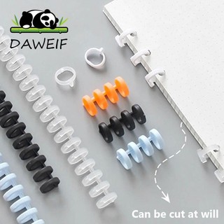 Daweif 30 Lỗ Vòng Tròn Nhẫn 10 Màu Ràng Buộc Kẹp Album Chất Kết Dính Sổ Tay Tiếp Liệu Lá Rời Sách Giấy