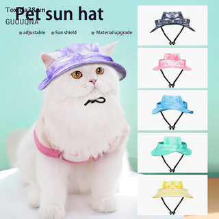 Guouqna Mùa Hè Mới Mũ Thú Cưng Cho Nhỏ Vừa Chó Mèo Dây Buộc Thuốc Nhuộm Có Thể Điều Chỉnh Mũ Bóng Chày Mèo Mũ Chống Nắng Thú Cưng Ngoài Trời Mũ Cung Cấp BASL