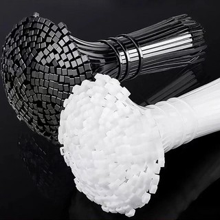 100 chiếc dây buộc cáp nylon có thể điều chỉnh dây tự khóa dây thắt lưng dây buộc vòng dây nhựa có thể tái sử dụng dây buộc cho văn phòng tại nhà