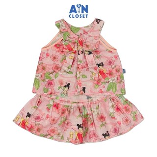 Bộ quần áo Ngắn bé gái họa tiết Nàng Tiên Mùa Xuân Đũi tơ - AICDBGV1MIEN - AIN Closet
