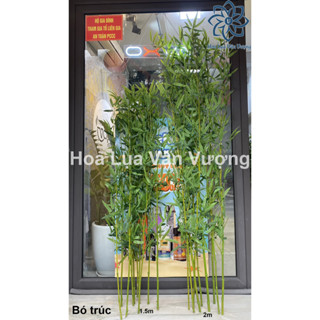 Bó 10 Cây Trúc Giả Tre Giả Cao 1,5m Và 2m Nhiều Lá Chất Liệu Nhựa, Trúc Quân Tử Trang Trí Nhà Cửa