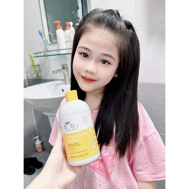 Dầu gội + dẩ xả 𝐁𝐎𝐎𝐓𝐒 Thái lan𝐃𝐀̀𝐍𝐇 𝐑𝐈𝐄̂𝐍𝐆 𝐂𝐇𝐎 𝐂𝐀́𝐂 𝐂𝐎𝐍 500ml HÀNG THÁI LAN Dầu gội xả BABY Boots