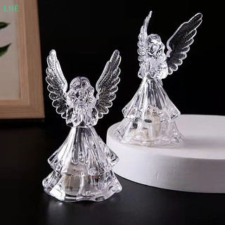 [Li] Đèn đầu giường Trang trí cánh pha lê phát sáng đầy màu sắc Đèn ngủ để bàn phong cách thiên thần 3D Đèn ngủ cho đèn LED thiên thần gia đình [IE]