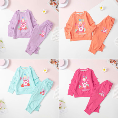 Bộ dài tay LITIBABY cotton thu đông 4 chiều Hello cho bé từ 11kg - 24kg