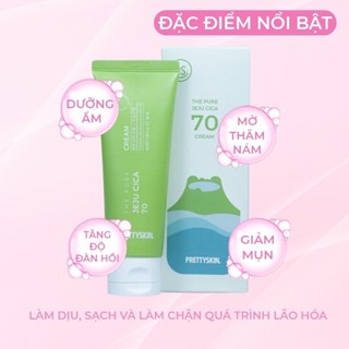 Kem dưỡng da Rau Má Pretty Skin The Pure Jeju Cica 70 Cream 50ml