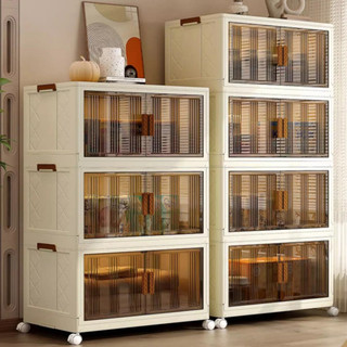 Tủ nhựa gấp gọn Chất liệu pp cao cấp đựng đồ siêu lớn 2 cửa nam châm, bánh xe 360°