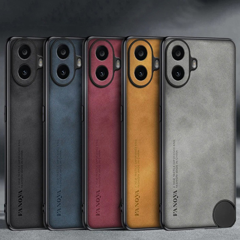 For Nothing CMF Phone 1 Luxury Business Da Retro Cao Su Mềm TPU Case Cover