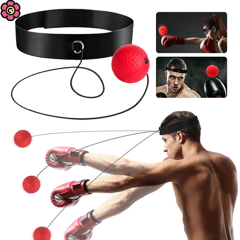 [Crd] Kick Boxing Reflex Ball Head Band Fighting Speed Training Punch Ball Muay Tai MMA Phụ kiện thi