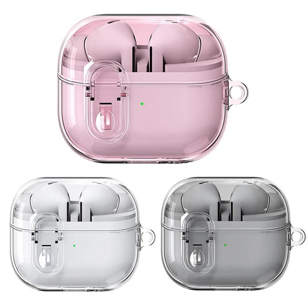 2024 Mới Dành Cho Samsung Buds 3 Pro Ốp Lưng Trong Suốt Khóa An Toàn Fundas Cho Samsung Galaxy Buds3