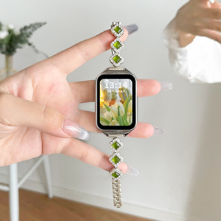 Kim Cương Mỏng Ban Nhạc Cho Samsung Galaxy Fit 3 Nữ Vòng Tay Inox Cho Samsung Watch Galaxy Fit3 Dây Đeo Tay Sang Trọng Thay Thế Dây Đeo