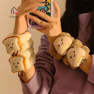 [Tdiepf] Dây Đeo Tay Spa Để Rửa Mặt Lông Cừu Chăm Sóc Da Bánh Nướng Tóc Dây Đeo Cổ Tay Cho Nữ Bé Gái Trang Điểm MỚI