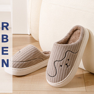 RENBEN Dép bông mới cho mùa đông trong nhà dày ấm áp chống trượt dép bông thoáng khí cho nam và nữ