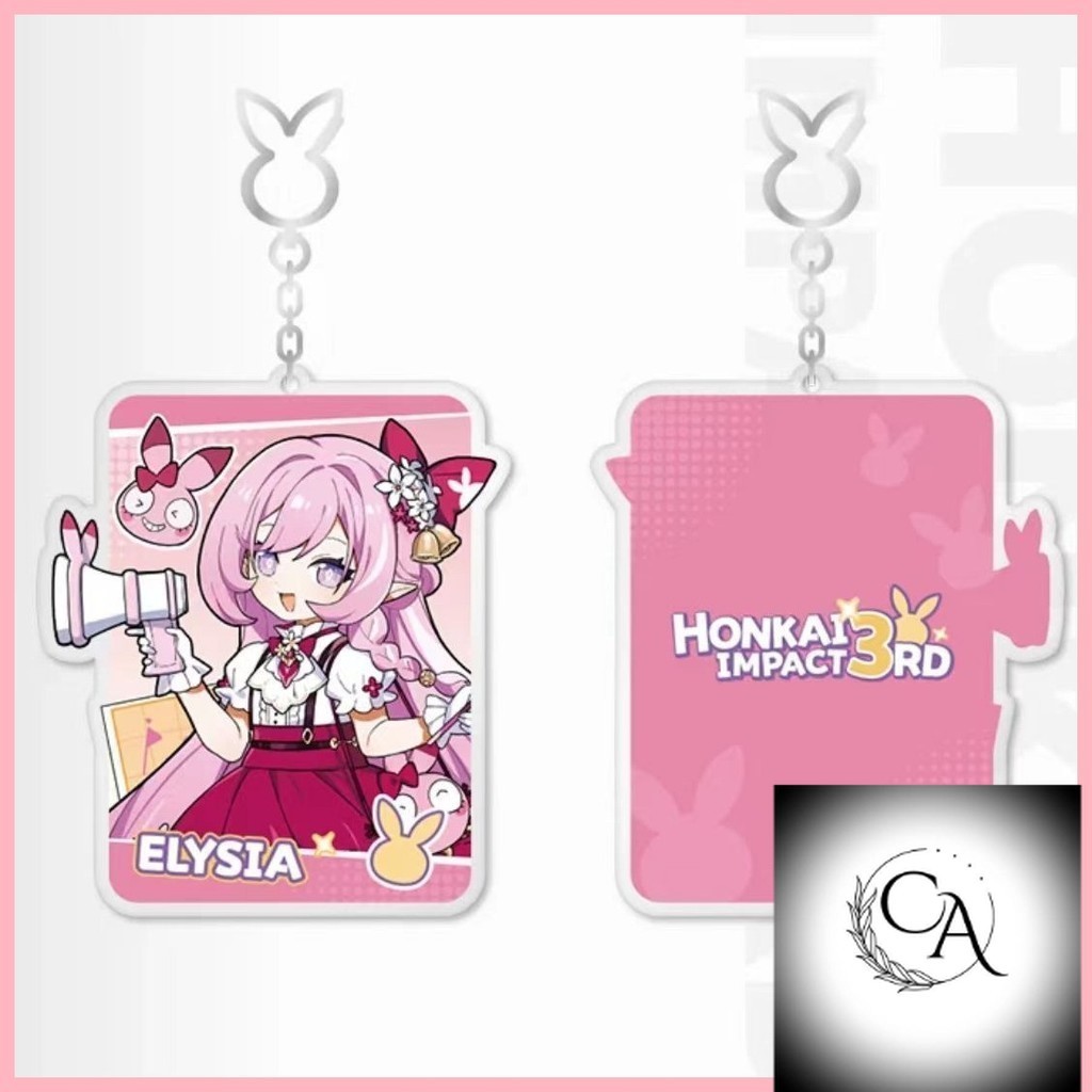 Móc Khóa Honkai Impact 3 Kiana Elysia Honkai Dòng 3 Phòng Acrylic Mặt Dây Chuyền Móc Khóa Alicia Kia
