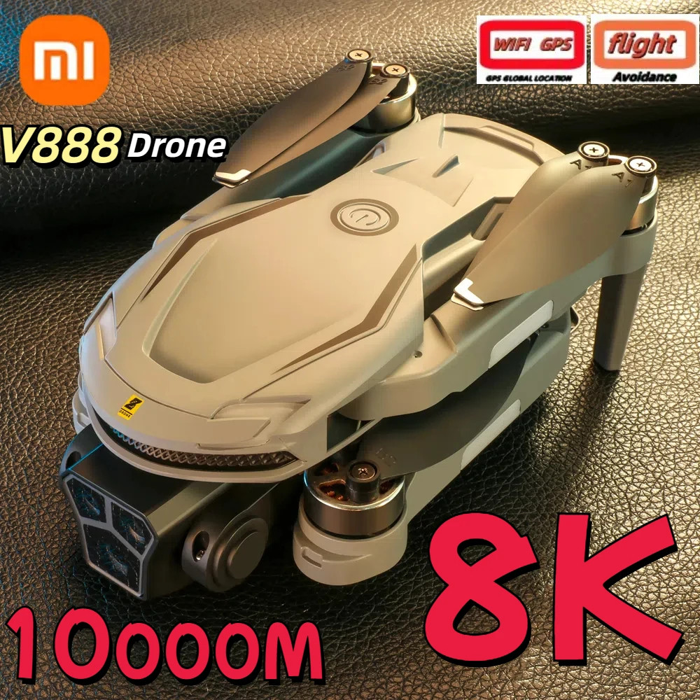 Xiaomi V888 Drone 8K GPS Ba Camera Chuyên Nghiệp Tránh chướng ngại Vật Trở ngại Lưu Lượng Quang Định