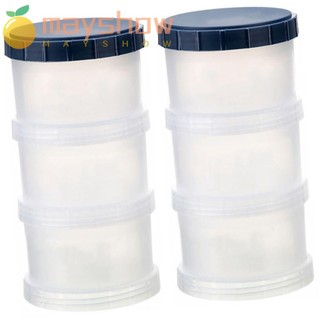 Hộp Bột Sữa MAYSHOW, Bột Sữa Thực Phẩm Mang Theo Hộp Đựng Sữa, Nóng 1-5 Lớp Tùy Chọn Hoạt Hình Trong Suốt Bột Sữa Cho Bột Sữa