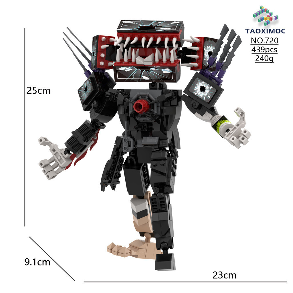 439 chiếc lg Zombie Skibidi Toilet Titan Zombie Khối xây dựng Đồ chơi trẻ em
