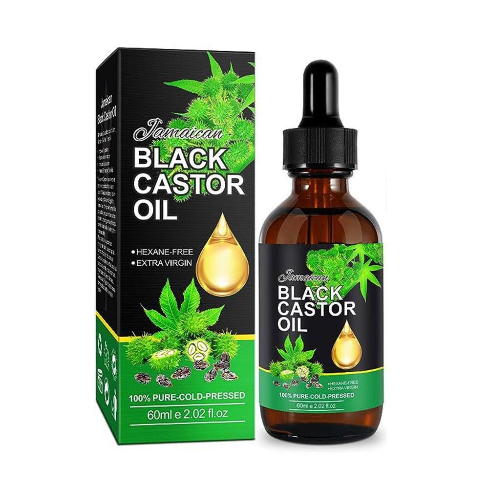 Dầu thầu dầu đen Massage dưỡng da Tinh dầu 60ml Dầu thầu dầu chống lão hóa Multi-Peptide C7S3