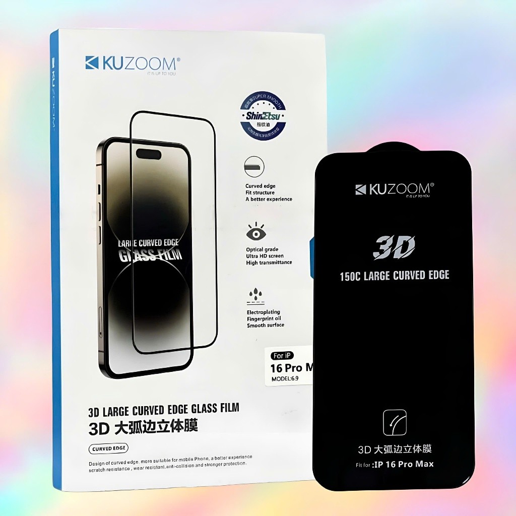Kính cường lực Kuzoom trong suốt I.Phone 16 Series (hàng chính hãng)