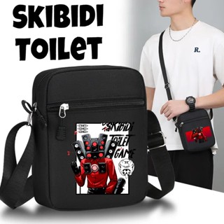 Skibidi In Hình Trò Chơi Cổ Điển Vuông Canvas Túi Đeo Ngang Đa Năng Ba Lô Nhỏ Thời Trang Hàng Ngày Trang Phục