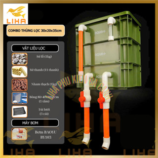  Combo Thùng Lọc 3 Tầng  30x20cm  Aqua Plus – Baki 3 Tầng Lọc Nước Hiệu Quả Cho Hồ Cá 