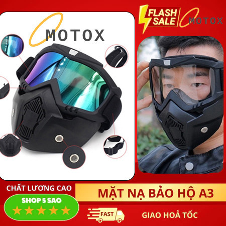  Mặt nạ phượt kính phượt chống bụi Mặt nạ bảo hộ lao động mặt nạ bảo hộ cơ khí gọn nhẹ,Bộ kính bả 