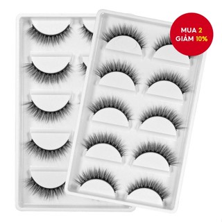 5 Cặp Lông Mi Giả X01 Chồn 3d Visual Miss Top Model Voluminous