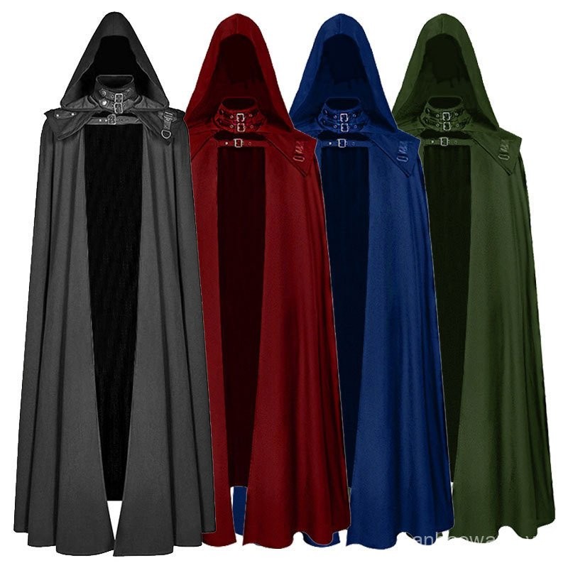 Halloween Gothic New Performance Costume Gothic Cloak Long Robe Cape Outfit