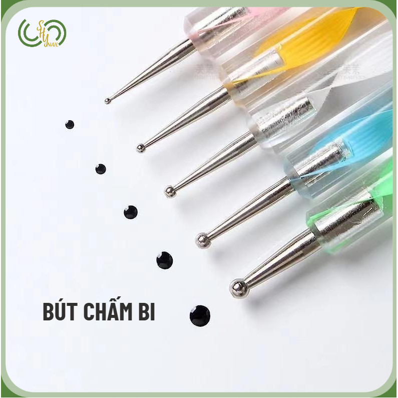 [CÓ_DEAL_SHOCK] Bút chấm bi 2 đầu - Bộ 5 bút chấm bi vẽ nail móng