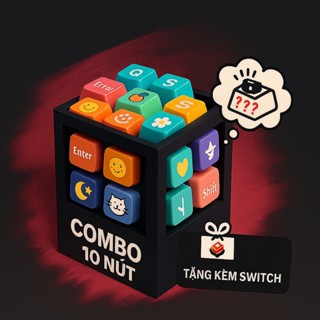   Combo 10 Nút  Túi mù keycap ngẫu nhiên cho bàn phím cơ | Profile XDA Cherry OEM 