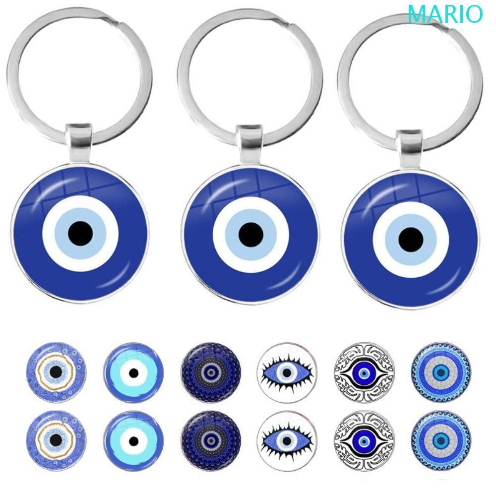 MARIO Blue Evil Eye Mặt dây chuyền, Blue Evil Eye Lucky Evil Eye Keyring, Túi quyến rũ Thời trang tr