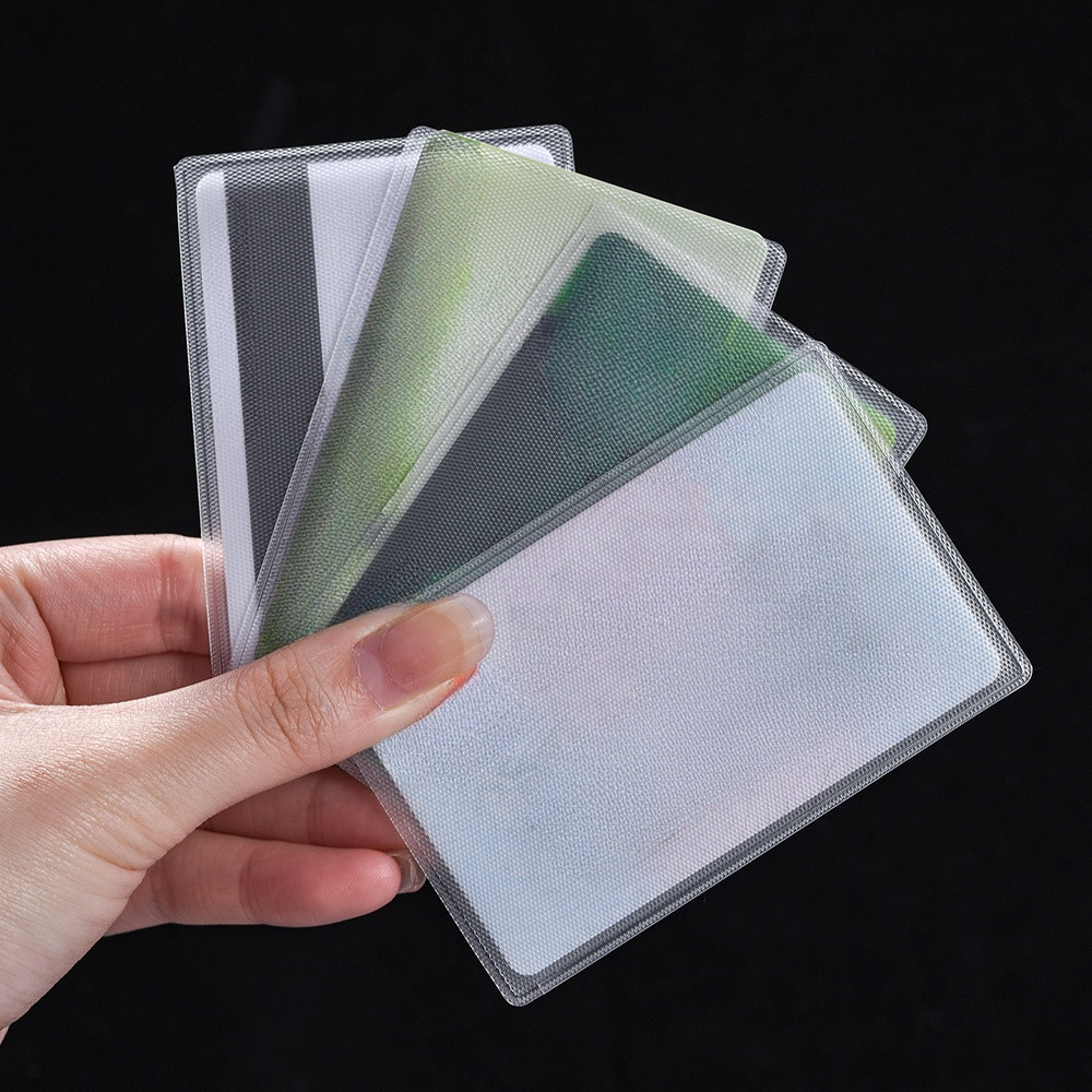 Set 1 / 5 Vỏ Bọc Thẻ ID Bằng PVC Trong Suốt Chống Nước