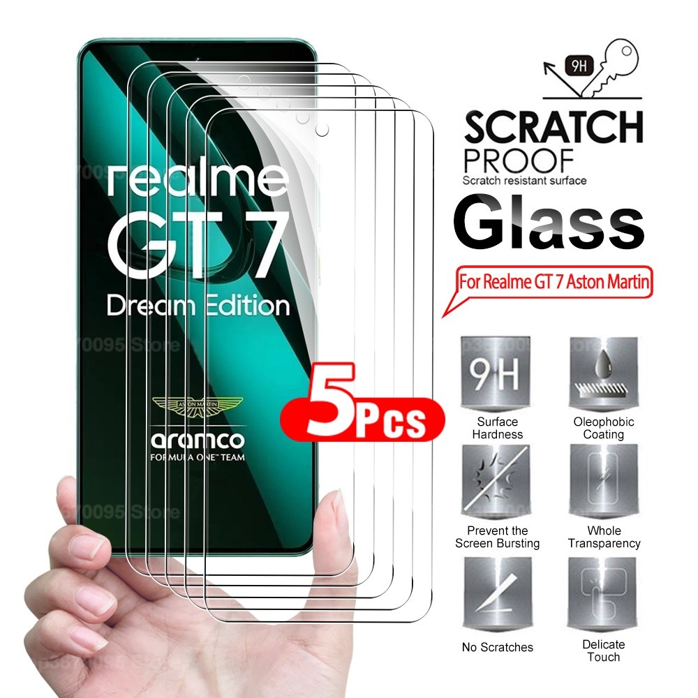 5 Miếng Full Keo Kính Cường Lực Cho Realme GT 7 Realme 7T Bảo Vệ Màn Hình Realme GT 7 Dream Edition 