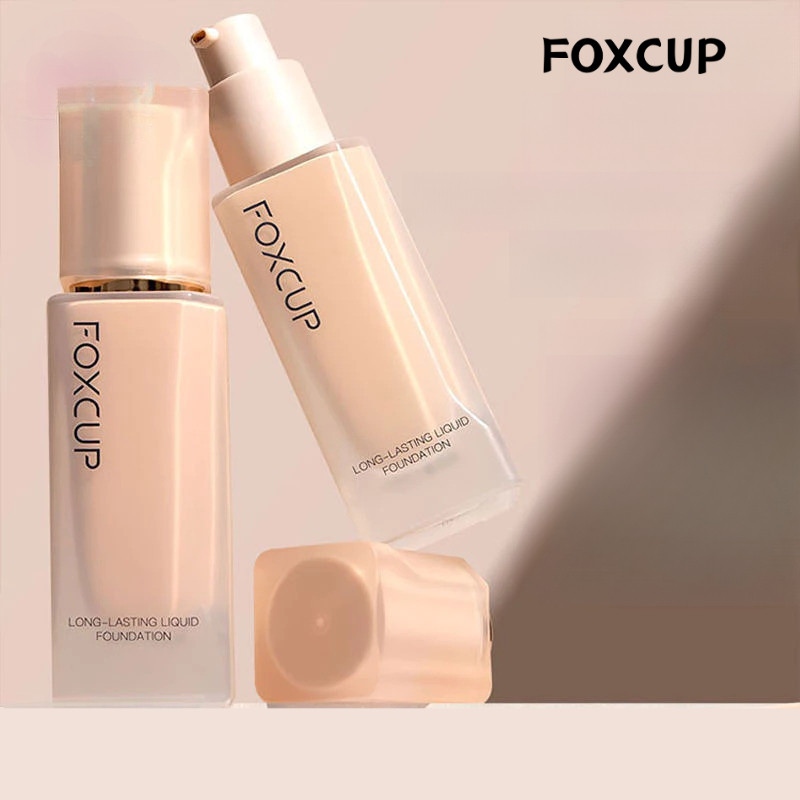Foxcup Liquid Foundation Concealer Dry Oily Skin Dưỡng Ẩm Và Dưỡng Ẩm Kem Nền Không Vuốt Da Tự Nhiên