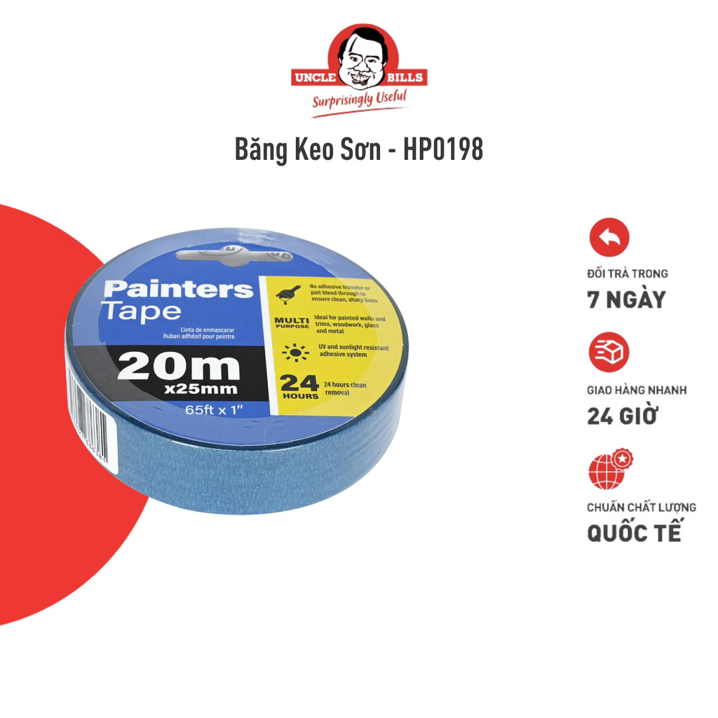 Băng Keo Sơn 25mm x 20m UNCLE BILLS HP0198