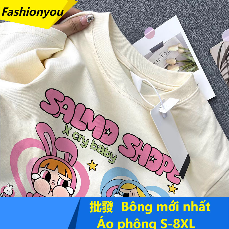 [Fashionyou] Áo thun cotton anime Powerpuff Girls, phù hợp unisex và plus size